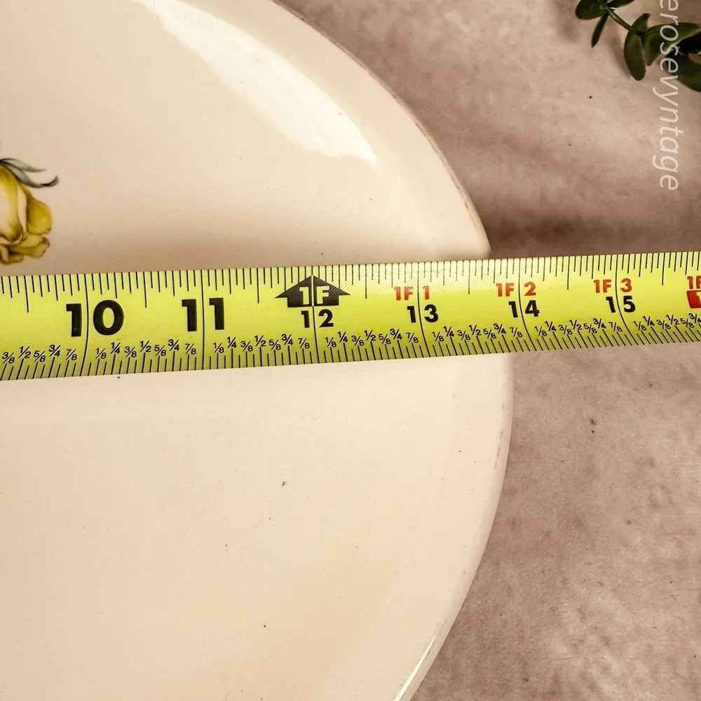 Yellow Rose Platter by Padden City Pottery‎